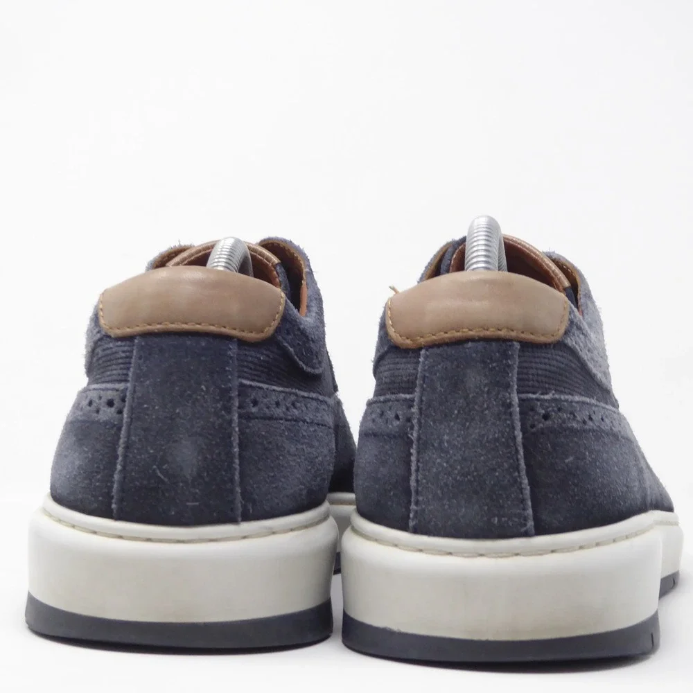 Johnston & Murphy Elliston Wingtip Suede Sneakers Blue 25-3097 Size 9 M